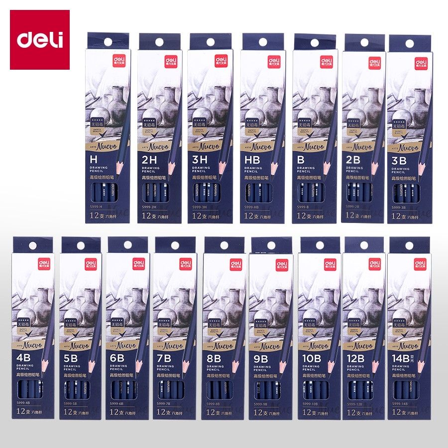 Combo 2 bút chì cao cấp deli nuevo s999-8b