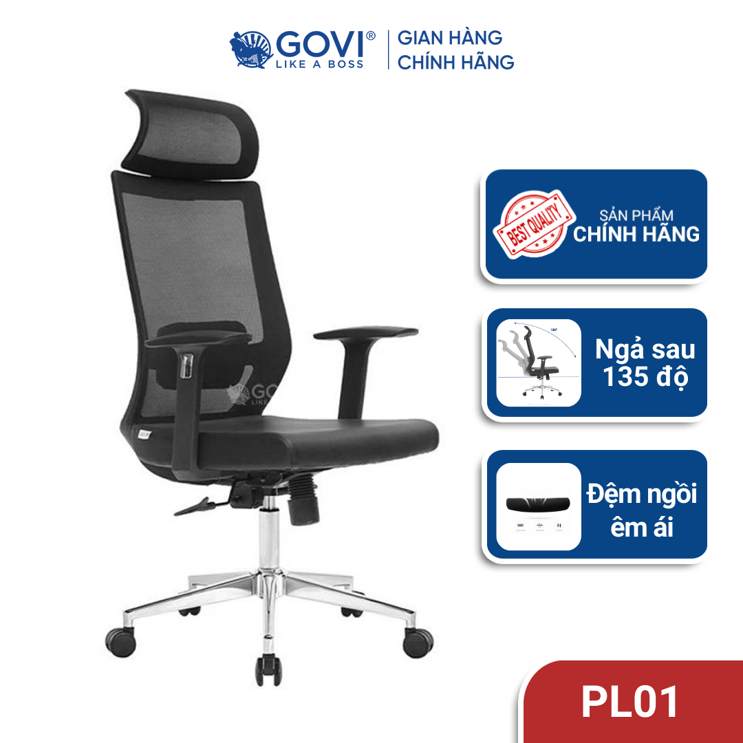Ghế công thái học Ergonomic Plato PL01 Thiết kế bảo vệ sức khỏe