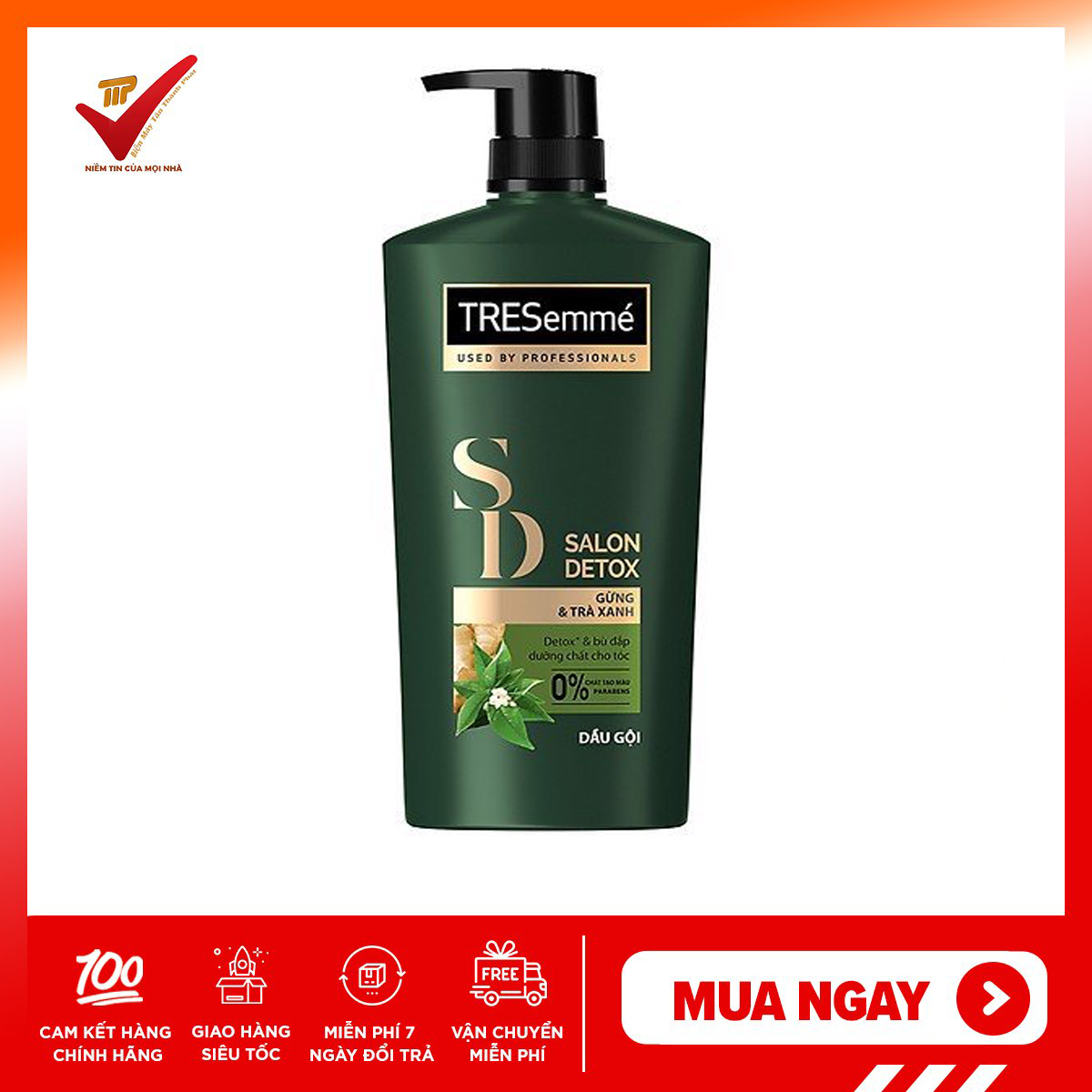 Dầu gội TRESemmé Salon Detox Tóc Chắc khỏe chuẩn Salon 450ml Thái Lan