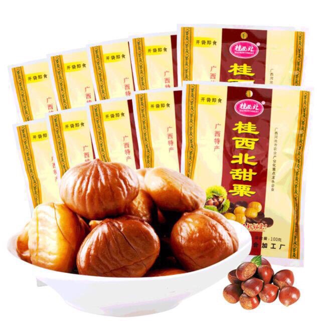 Gói 100gr hạt dẻ tẩm mật ong ăn ặt