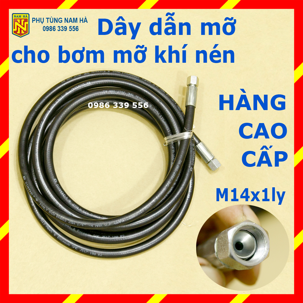 Dây dẫn bơm mỡ cao áp dùng cho các máy bơm mỡ dùng khí nén KOCU, Dây công nghệ ITALY chất lượng cao