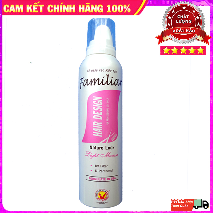 Mousse Mềm Tạo Kiểu Tóc Familiar 250ml -  Mousse mềm tạo kiểu tóc, giúp bạn giữ nếp tóc theo ý muốn Familiar