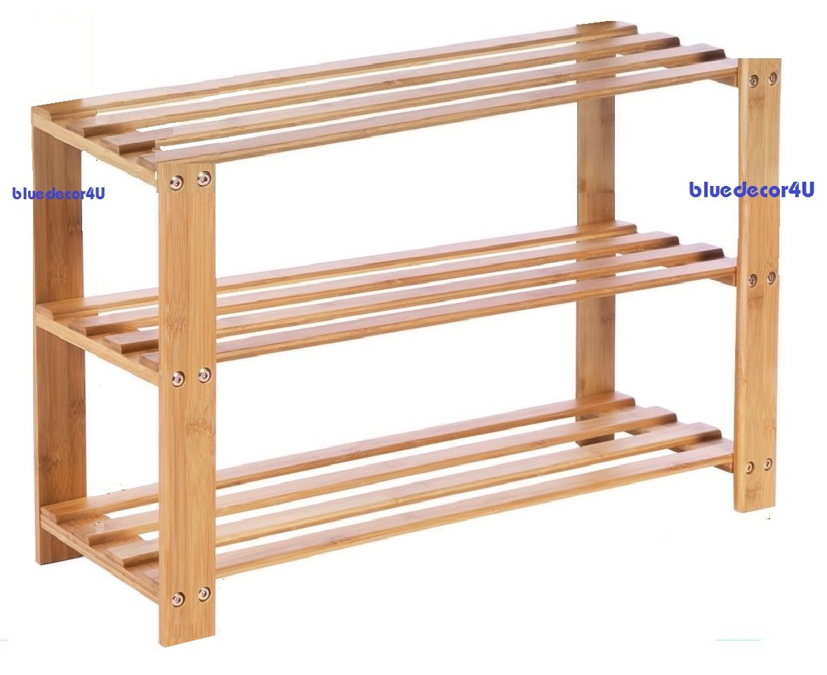 Kệ giày dép gỗ 3 tầng size 80cm - gỗ cao su- đã sơn phủ bền đẹp chắc chắn
