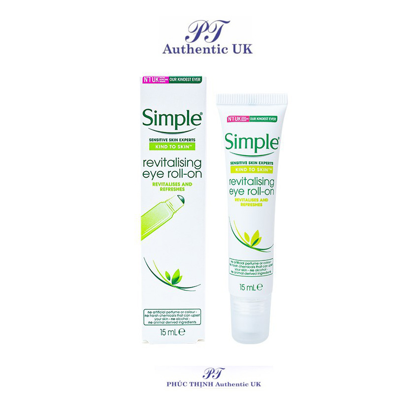 Lăn Giảm Quầng Thâm, Bọng Mắt Simple Revitalising Eye Roll-On