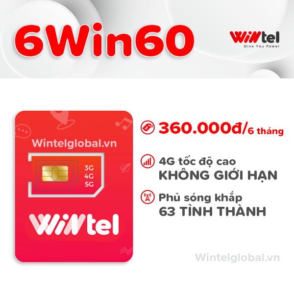 Sim Wintel 6Win60 - Sim data tốc độ cao