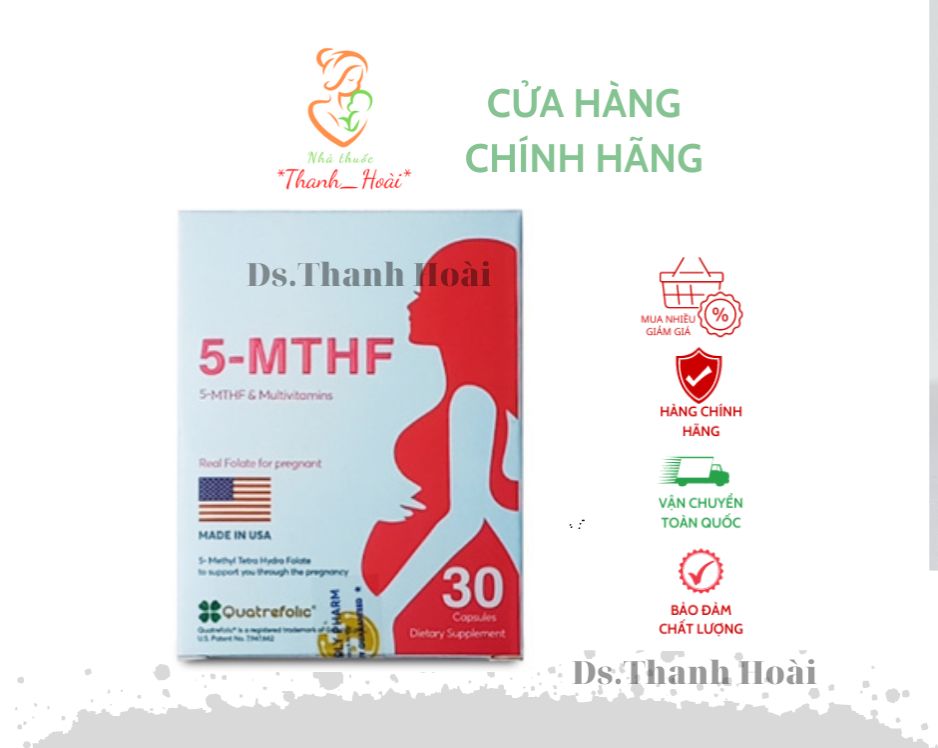 5 MTHF 30 viên, bổ sung acid folic 5mthf, ngừa dị tật thai nhi, tăng thụ thai, giảm nguy cơ sảy thai