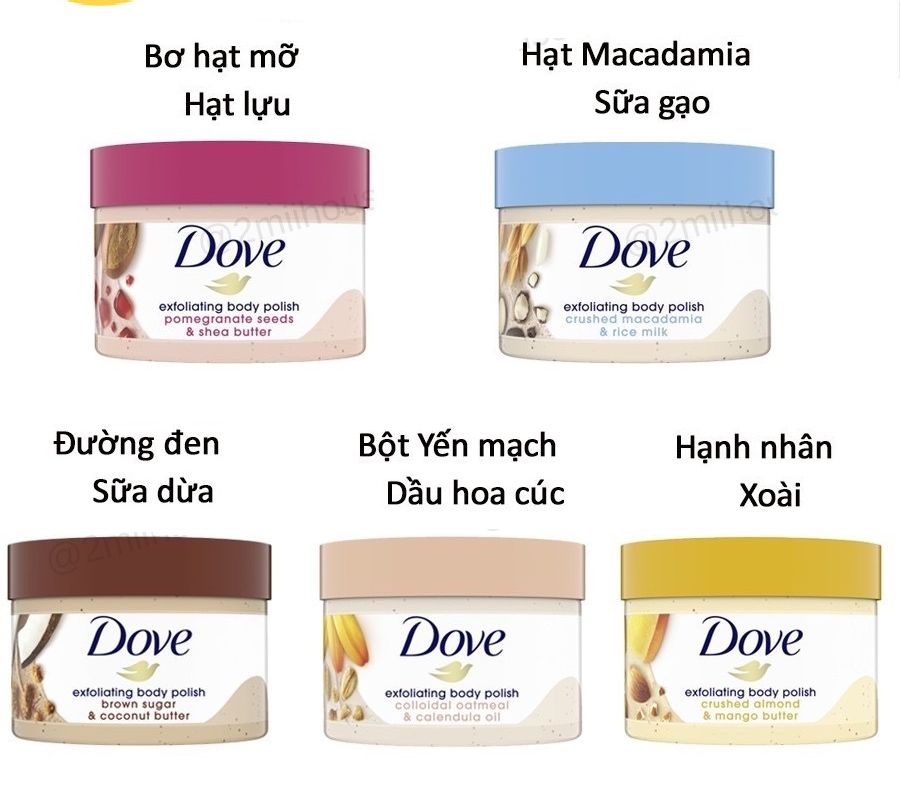 Kem dưỡng tẩy tế bào chết body dove 298g