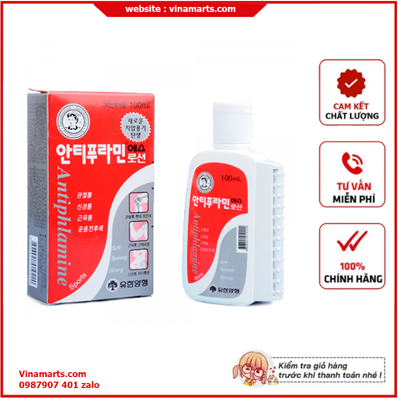 Dầu nóng Hàn Quốc Antiphlamine 100ml giảm đau hiệu quả