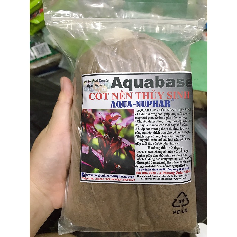 Nuphar - Aquabase (bao 1kg) - cốt nền dinh dưỡng hồ thuỷ sinh, cam kết hàng đúng mô tả, chất lượng đảm bảo