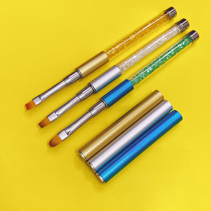 [HCM]Cọ đắp gel cán đá cao cấp - Cọ đắp bản tròn chuyên dụng cho dân làm móng