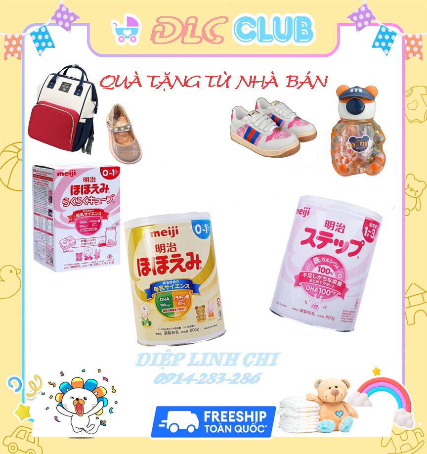 Sữa meiji Nhật nội địa lon 800gram các số cho bé