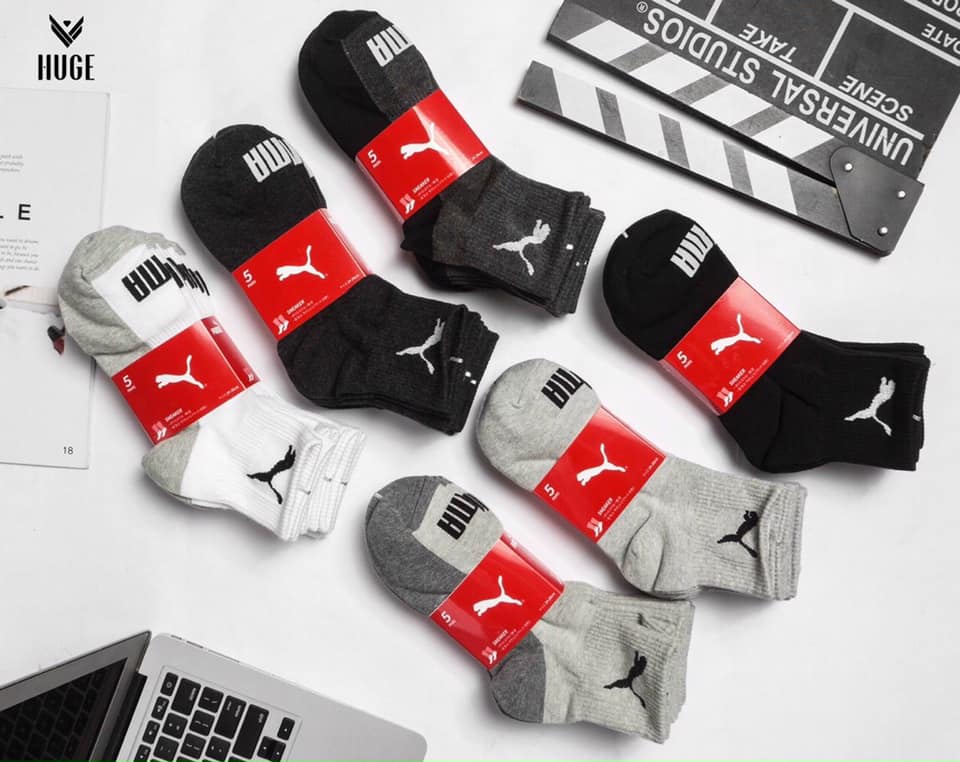 💥💥 set 5 đôi tất puma nam cổ cao hàng siêu cấp 💥💥