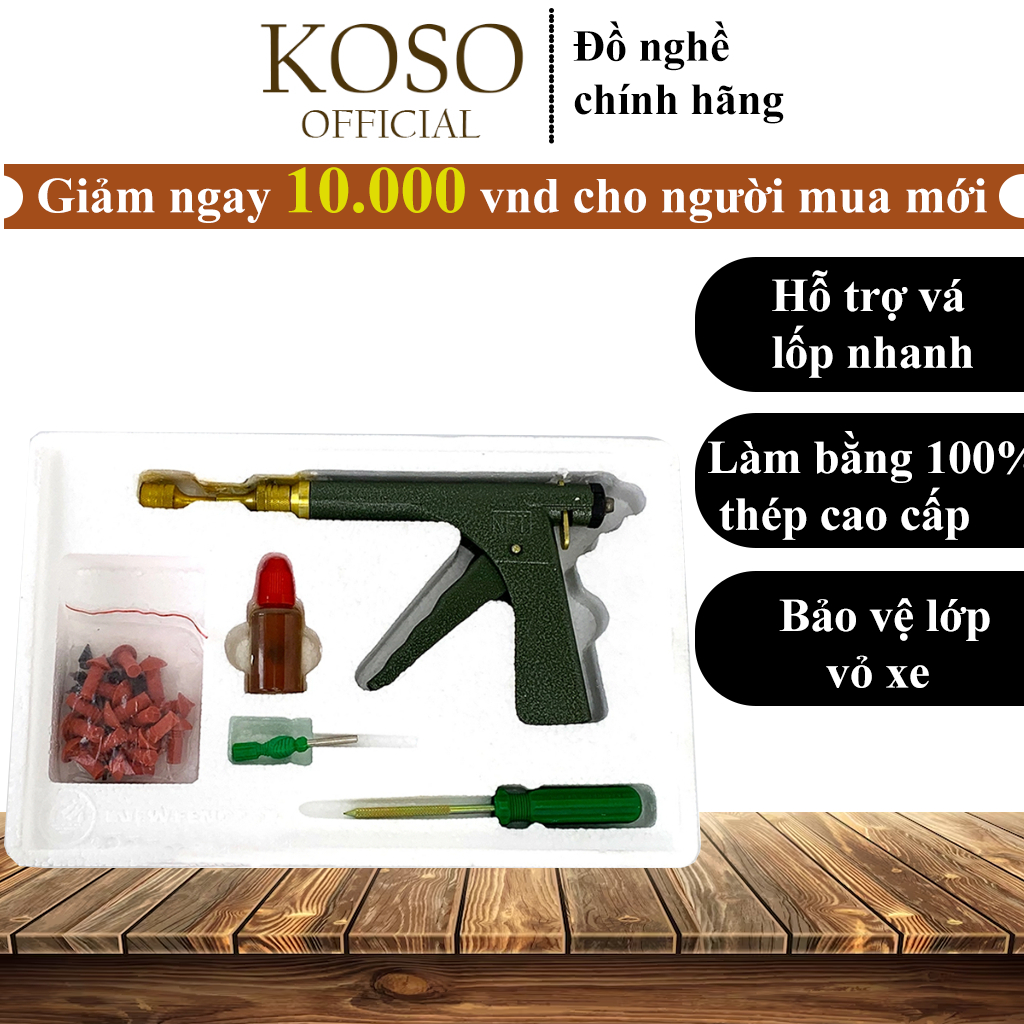 Bộ vá lốp ô tô xe máy không săm tiện dụng - Bộ vá lốp không săm - vá nấm