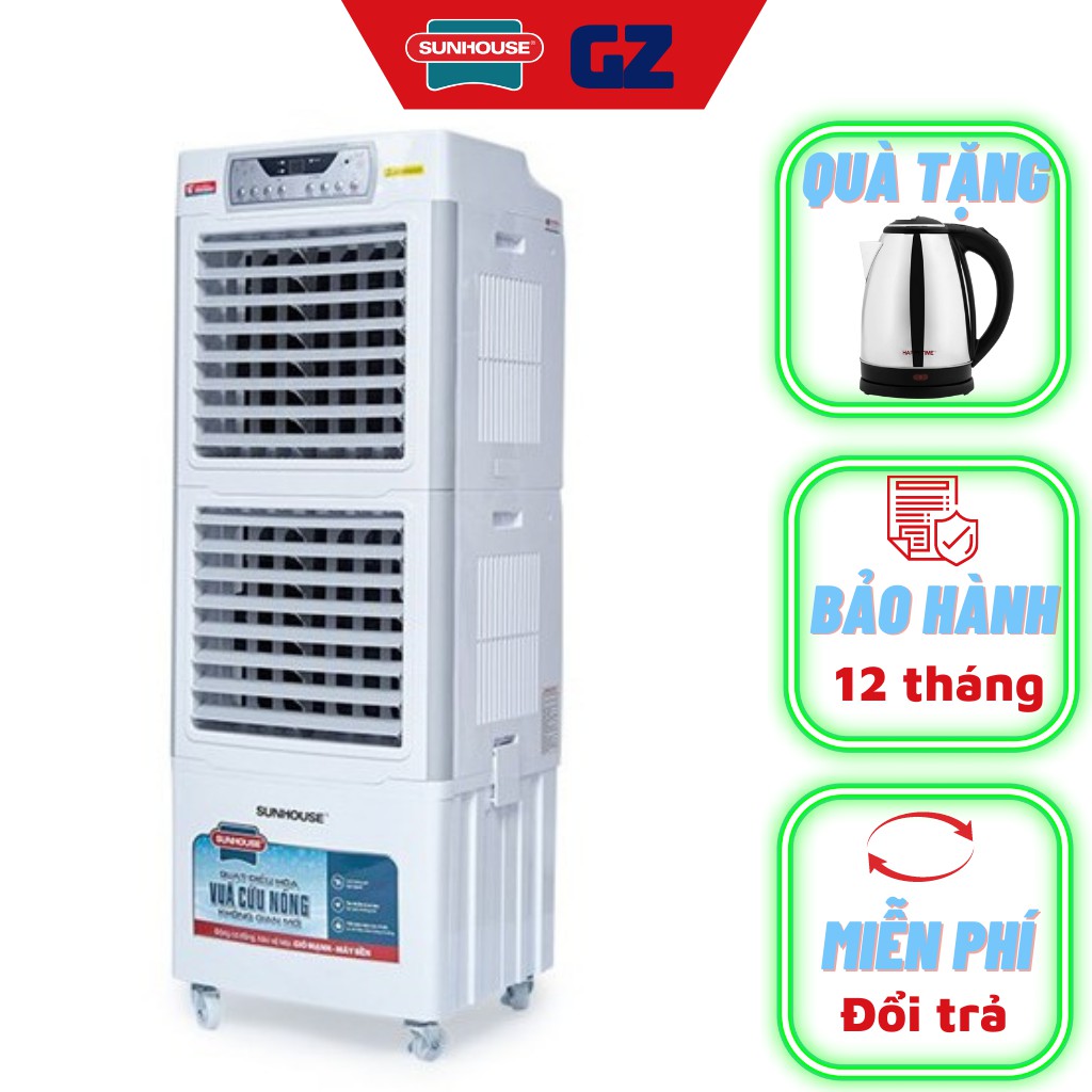 Máy làm mát không khí SUNHOUSE SHD7756 ( cho diện tích 50m2 ) TẶNG Ấm siêu tốc Sunhouse 1.8L