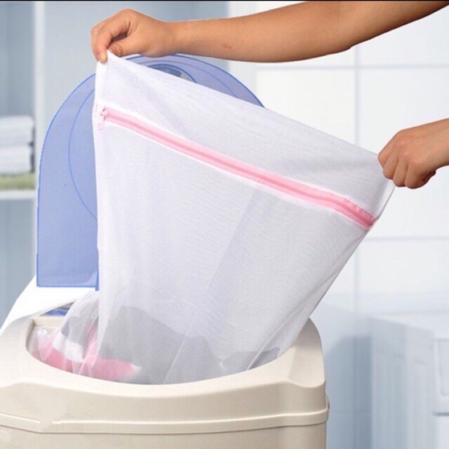 Túi lưới vuông bảo vệ quần áo khi giặt cỡ lớn 50 x 60 cm, túi giặt tránh bị móc xước, xù lông, rút sợi, nhàu nát…, phụ kiện gia đình, đồ dùng tiện lợi - taphoatoanquoc