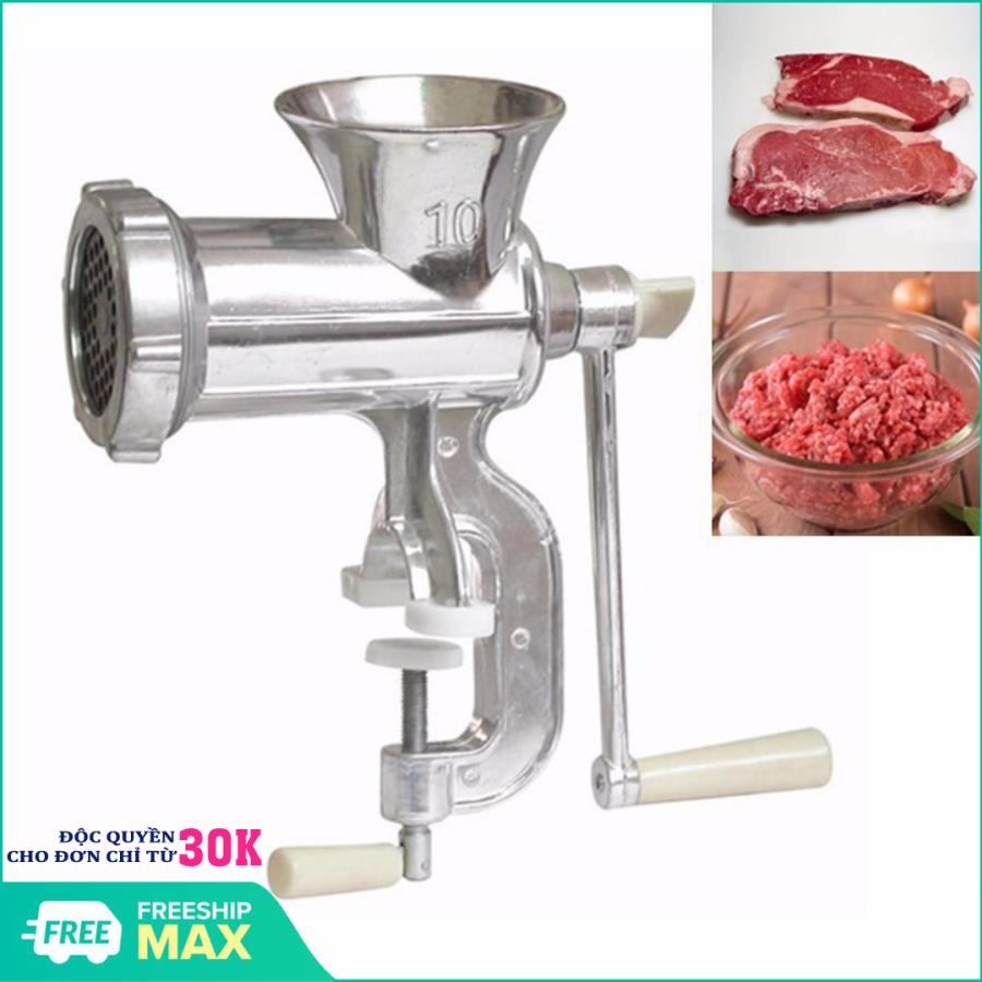 Máy xay thịt quay tay bằng Inox JCW-10-2 (Bạc) + Tặng bộ 10 đôi đũa tre Cao Phong