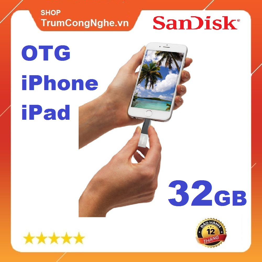 Usb otg 3.0 sandisk ixpand mini 32gb for iphone / ipad