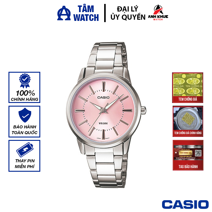 Đồng hồ nữ dây kim loại casio standard chính hãng anh khuê ltp-1303d-4avdf