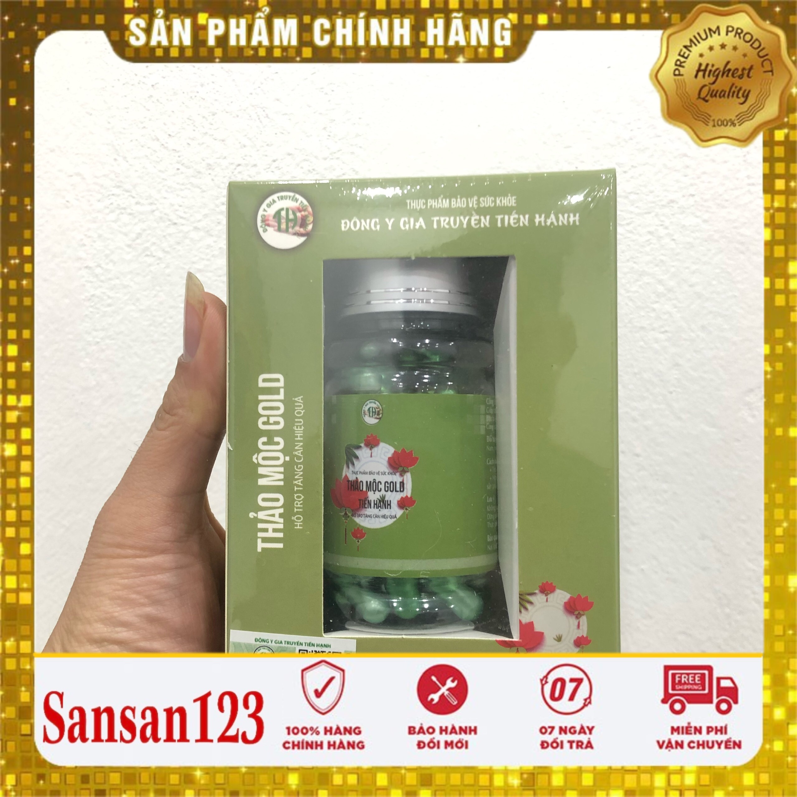 Tăng Cân Gold Tiên Hạnh. Hoàn Toàn Tự Nhiên. Hiệu Quả, An Toàn,