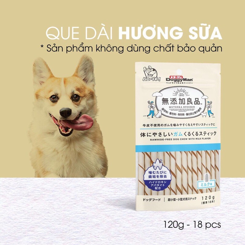 QUE GẶM HƯƠNG SỮA LOẠI DÀI - DoggyMan (120g)