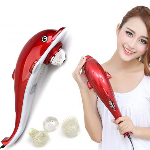 [HCM]Máy Massage Bụng  Máy Massage Cầm Tay & Toàn Thân Cá Heo Loại Lớn Dài 40cm ( Có 3 Đầu ) Loại Xịn