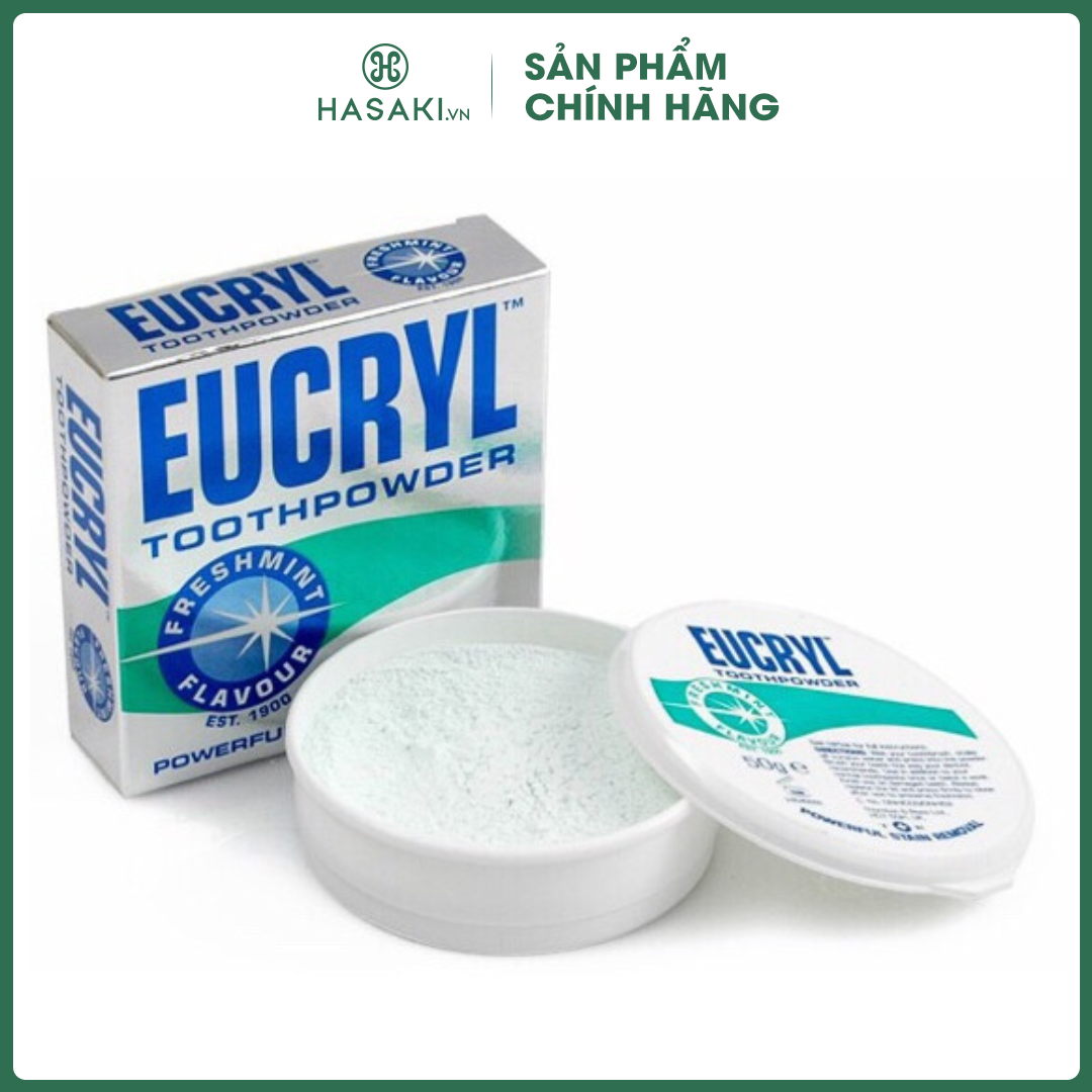 Bột Đánh Răng Eucryl Làm Sáng Hương Bạc Hà 50g | Hasaki | Sản phẩm chính hãng