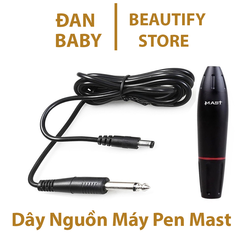 Dây nguồn máy pen Mast chính hãng, dây máy pen béo kết nối với nguồn máy xăm bảo hành 1 tháng
