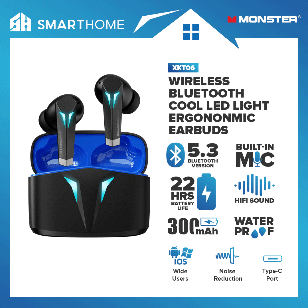 Tai nghe Bluetooth Monster XKT06 Chơi game không dây Chất lượng âm thanh Hi-Fi Kết nối nhanh