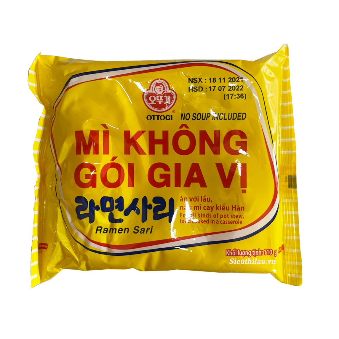 [Tokbokki Store] Mì Không Gia Vị Ottogi 110g
