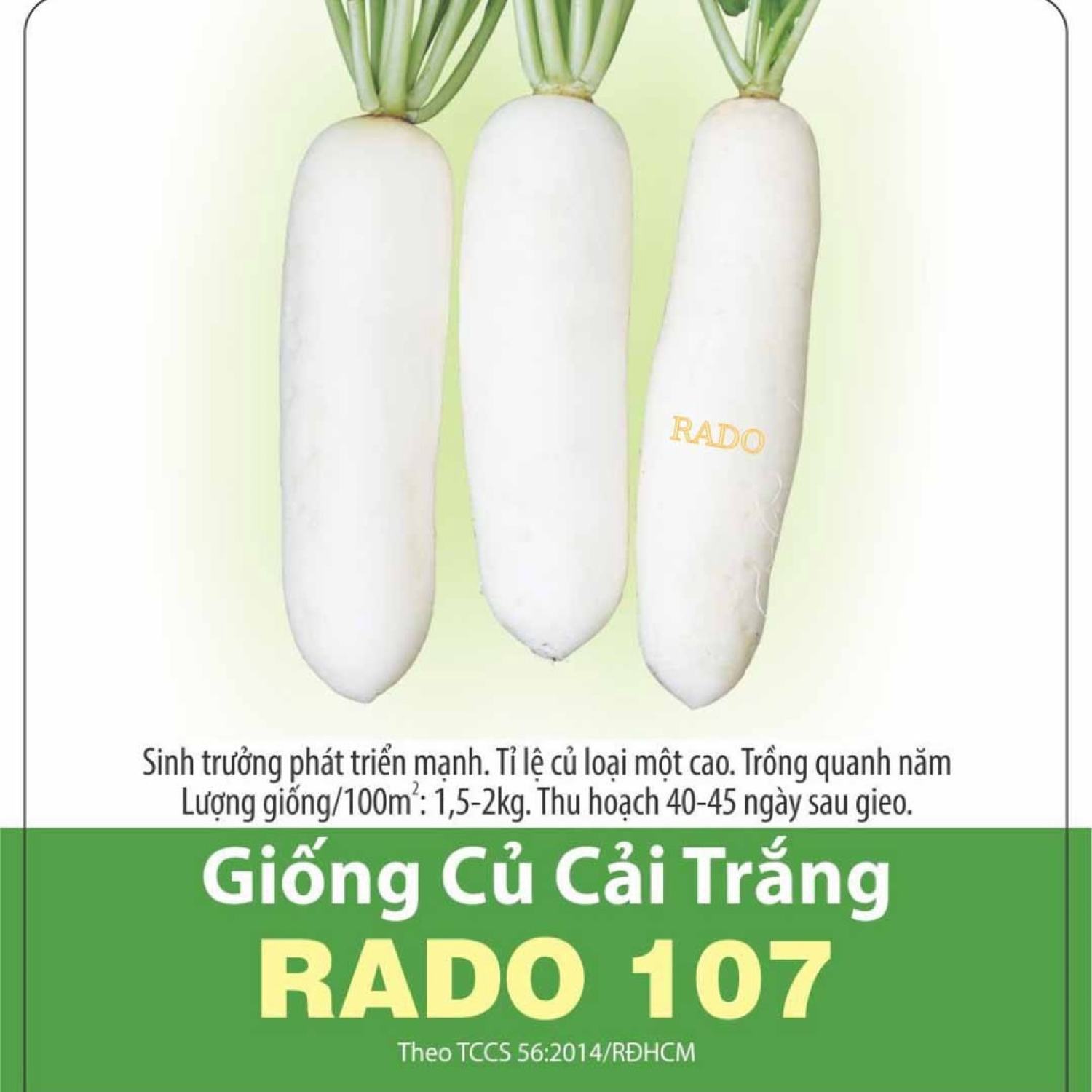 Hạt giống Củ Cải Trắng, gói 50 gram