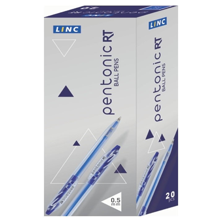 Bút bi Linc Pentonic RT 4051 hộp 20pcs, thiết kế của bút đơn giản, tinh tế, cảm giác cầm nhẹ nhàng