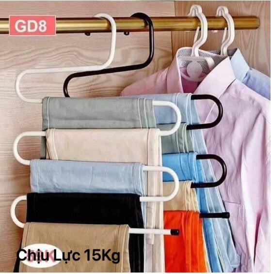- móc 5 tầng treo quần áo khăn vật dụng cá nhân tiết kiệm không gian tủ quần áo của bạn - móc quần áo bằng kim loại cao cấp ko lo bị gỉ