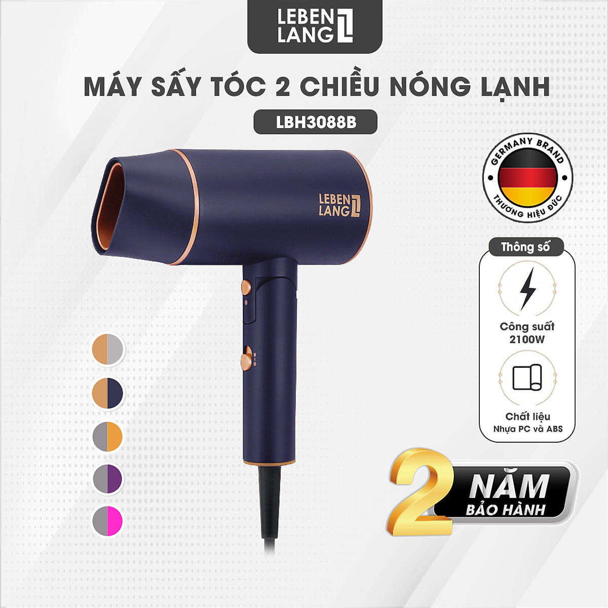 Máy sấy tóc ion lebenlang - lbh3088