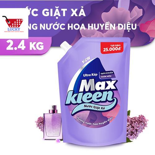 Hoàn Tiền 10% HCM Túi Nước Giặt Xả Maxkleen Hương Cam Sả 2.4kg