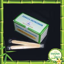 Que đè lưỡi gỗ tiệt trùng bá lạc - hộp 100 cây
