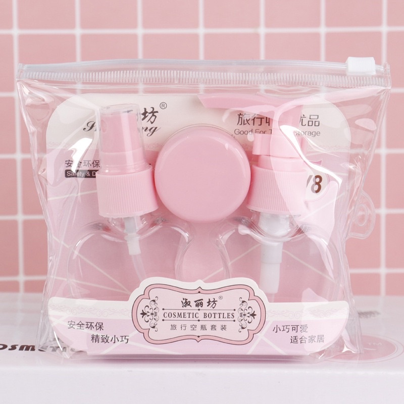 Bộ chiết mỹ phẩm 3 món mini tiện lợi