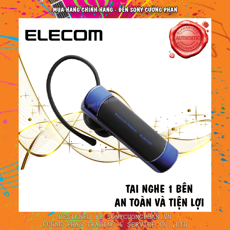 Tai nghe 1 bên bluetooth kèm mic elecom lbt-hs20m, nhỏ gọn tiện lợi đàm thoại khi di chuyển