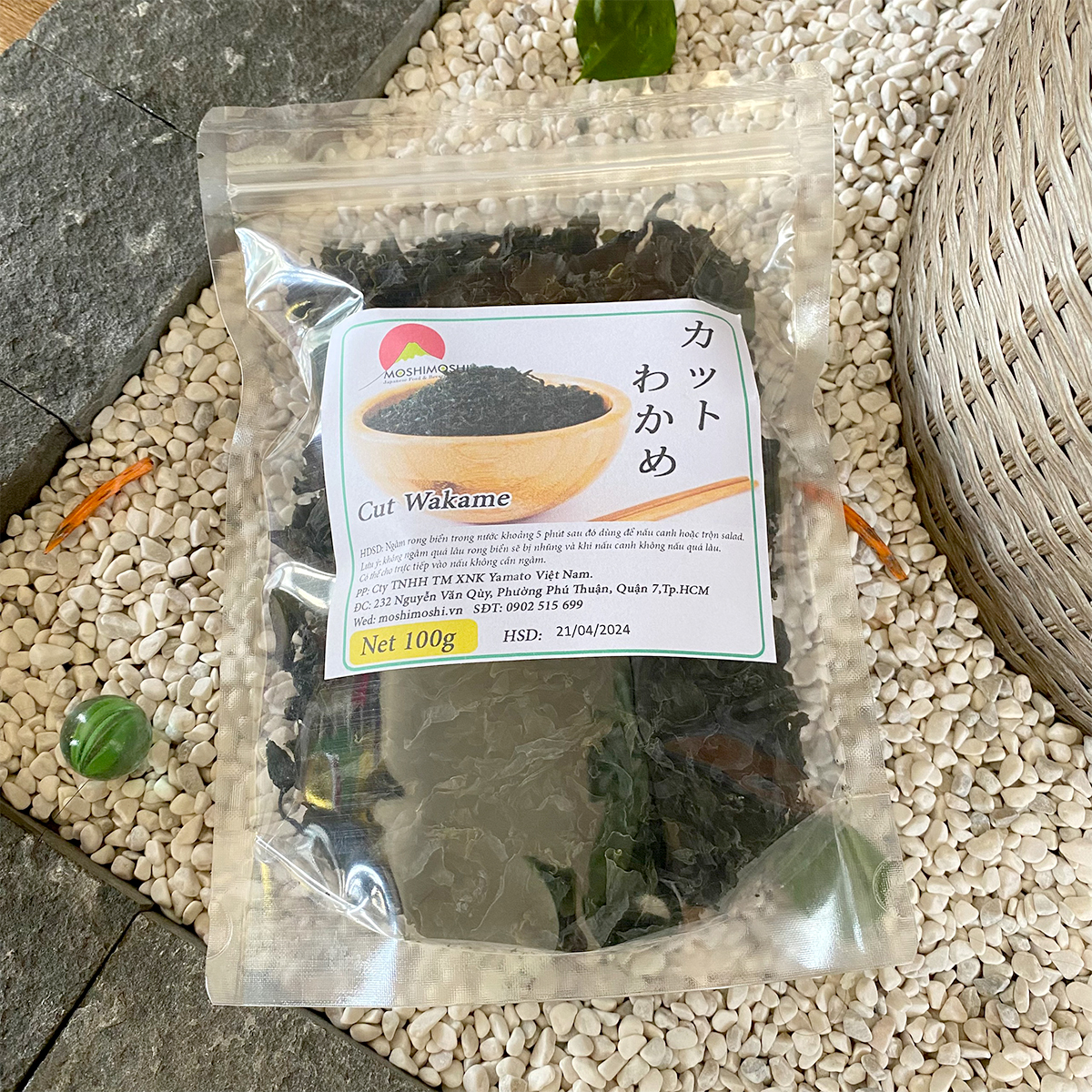 Rong biển Cut Wakame 100G dùng để nấu canh rong biển