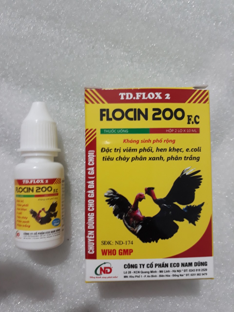 CHẾ PHẨM CHUYÊN DÙNG CHO GÀ ĐÁ BỊ KHÒ KHÈ, HEN KHẸT (FLOCIN 200)