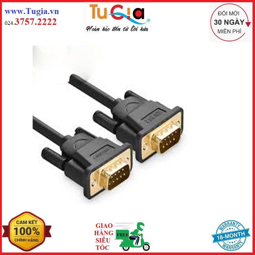 Dây cáp cổng com 2 đầu đực ugreen 20153, 20155, 20156 - dây com to com 1.5m, 3m, 5m - hàng chính hãng