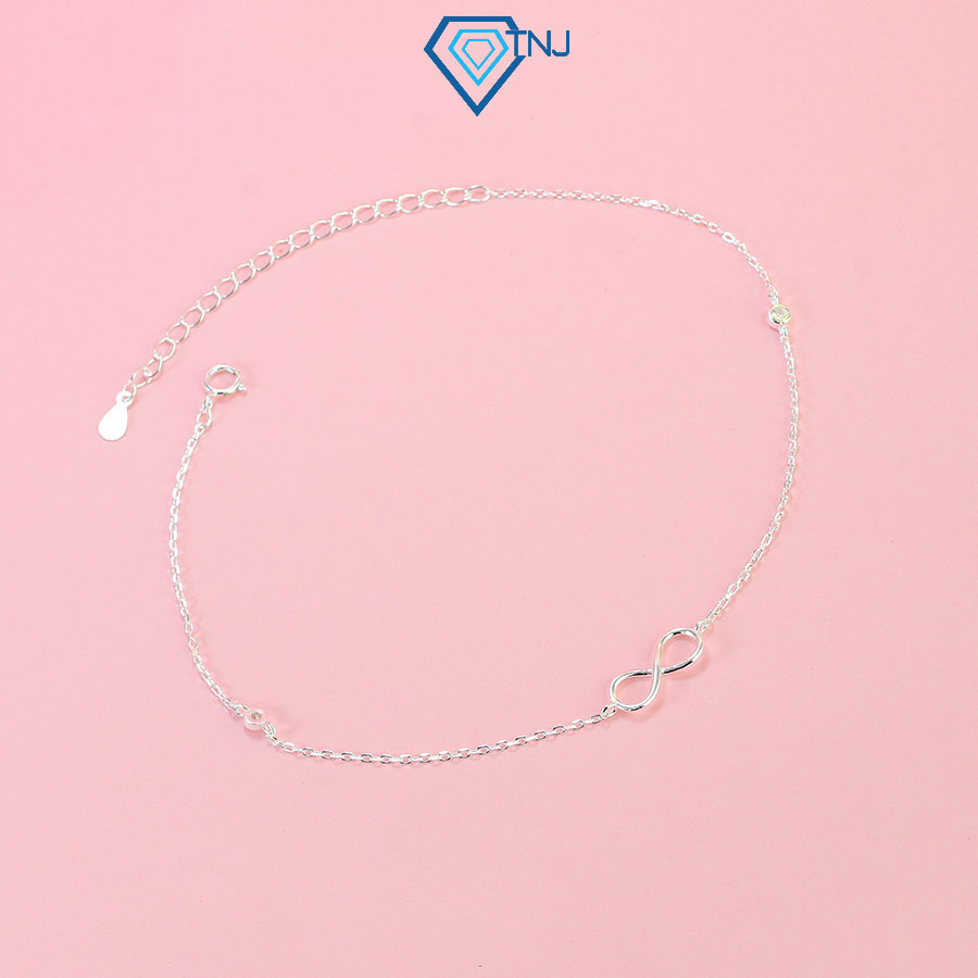 Lắc chân nữ bạc hình vô cực sợi nhỏ xinh xắn lcn0109 - trang sức tnj
