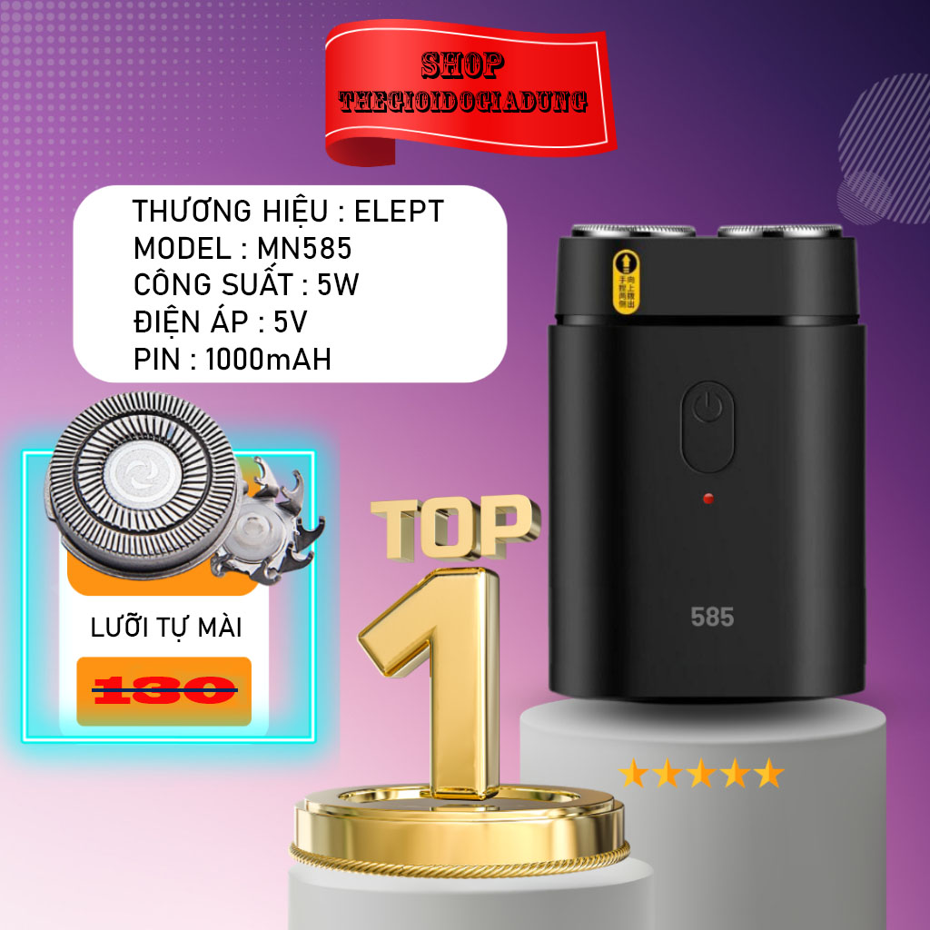 Máy cạo râu mini Chính Hãng Elept MN-585, máy cạo lông, máy cạo lông mini, máy cạo râu điện