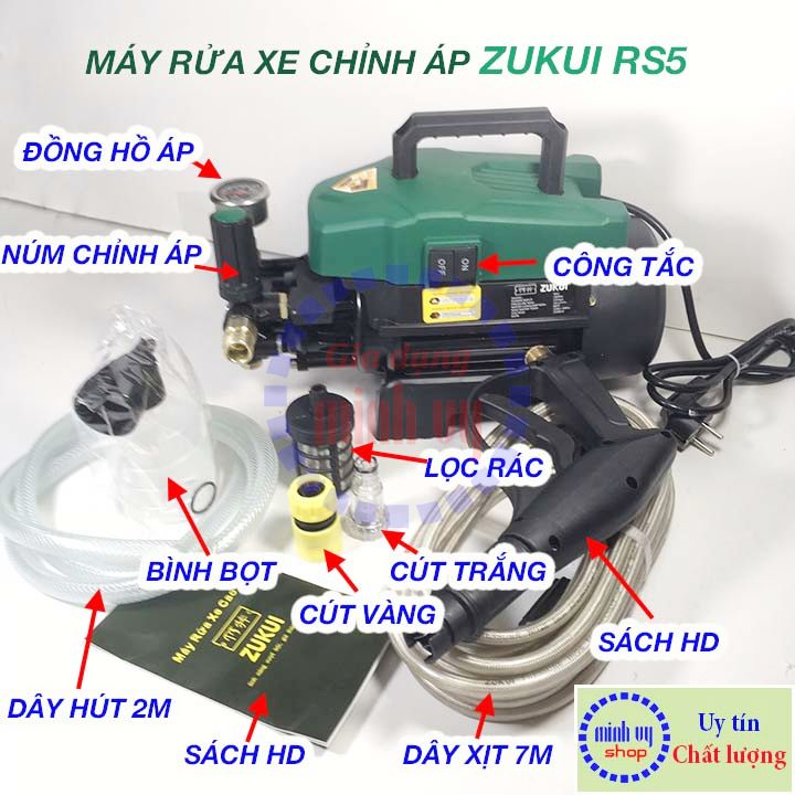 Máy rửa xe chỉnh áp zukui rs5-2600w model 2020