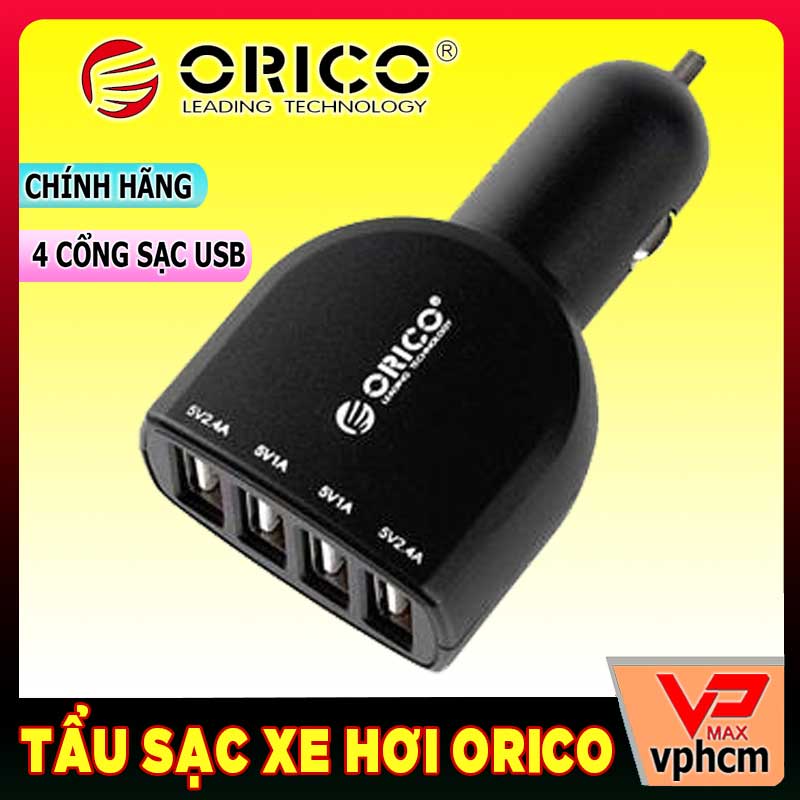 Tẩu sạc xe hơi 4 cổng orico uca-4u-bk
