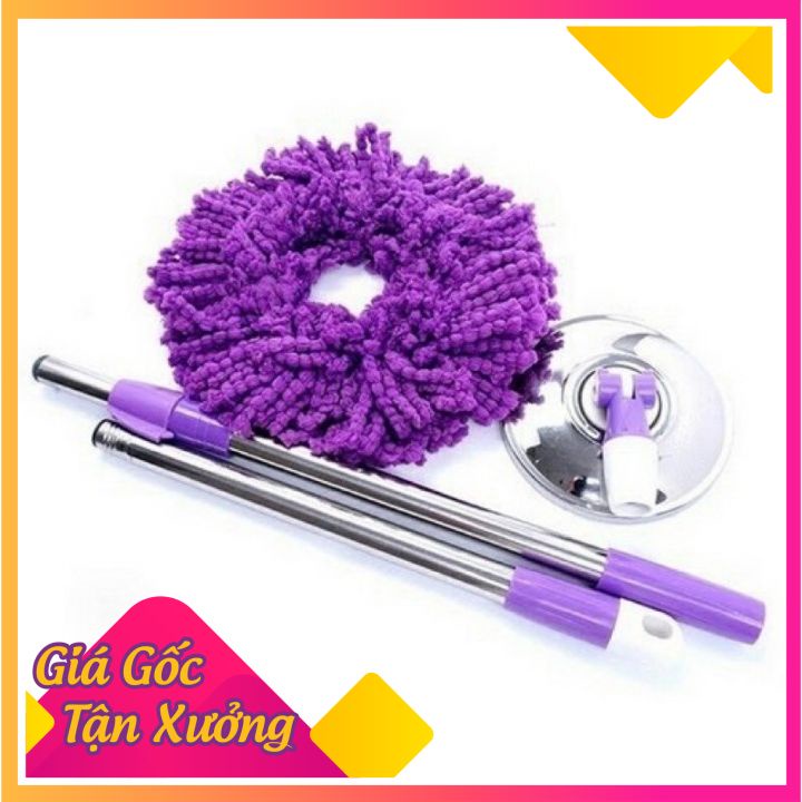 Cây lau nhà tự vắt đế inox [ GIÁ TẠI XƯỞNG ] có thể tự tháo rời và bông lau thấm hút