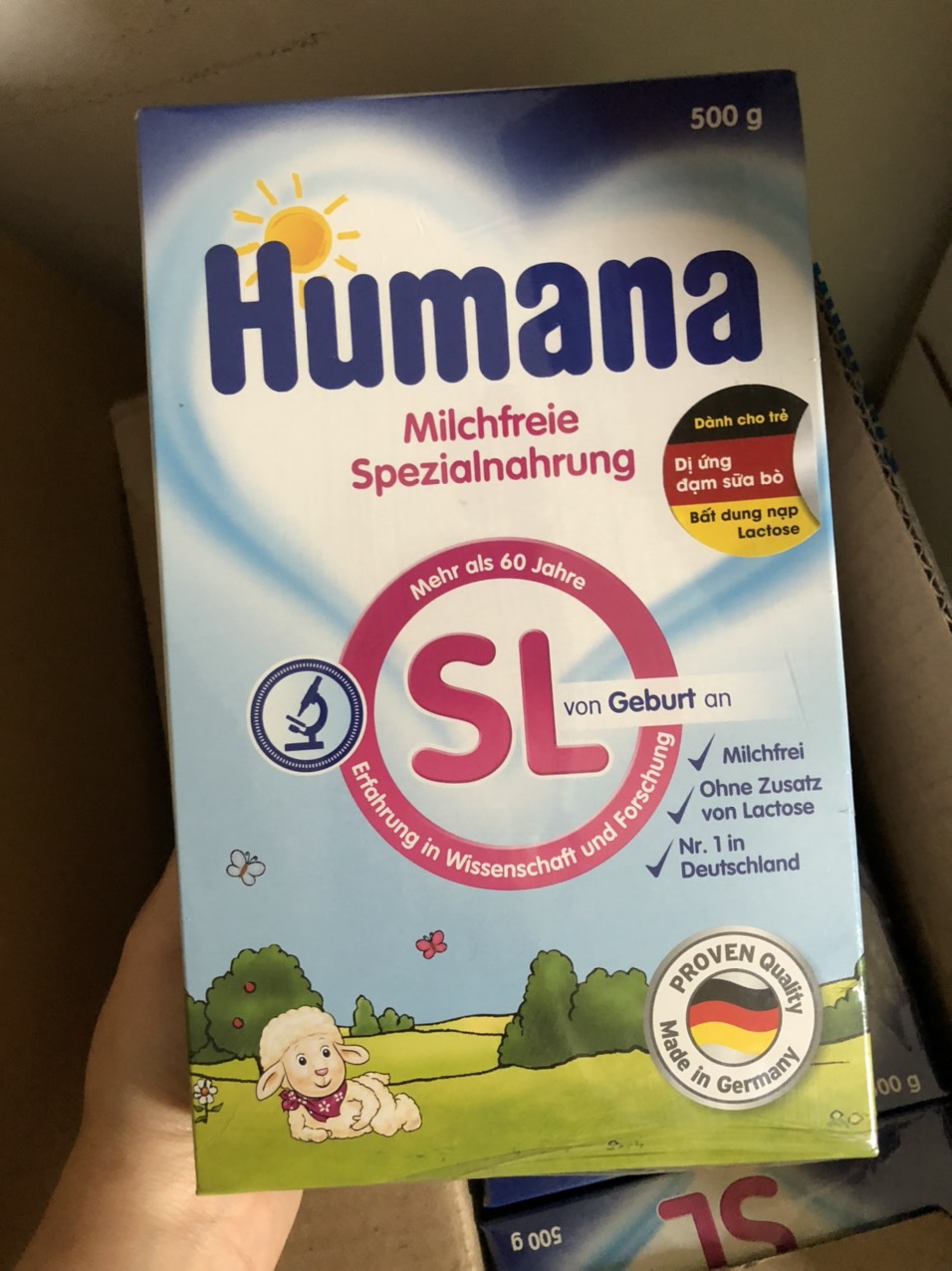 Date 2022 - sữa humana dành riêng cho trẻ dị ứng đạm sữa sl 500gr