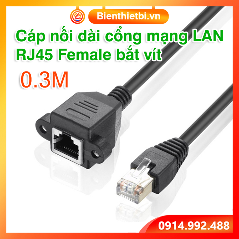 Cáp mạng LAN RJ45 bắt vít, 30cm-0.3M Dùng cho máy tính PC công nghiệp, Laptop, máy đồng bộ máy chủ Server Router Hub-Switch, máy in scan, Tivi