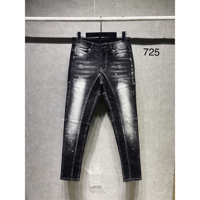 Quần jean nam 2 đáy Cao Cấp phối rách xước nhẹ chất jean dày dặn mẫu mới hottrend H99_STORE