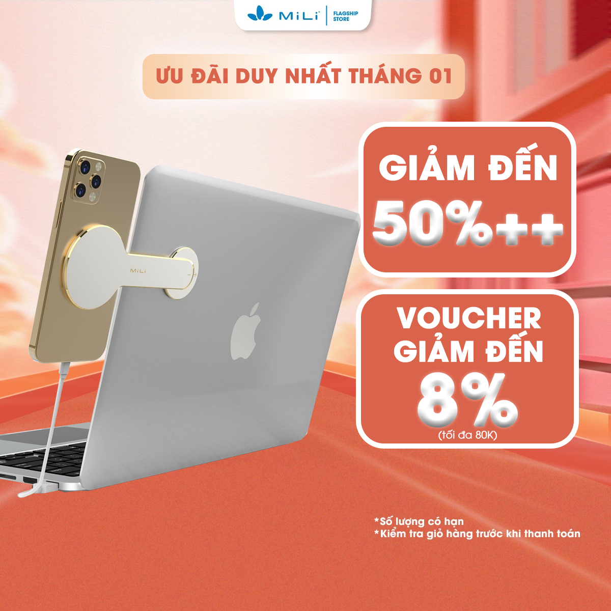 Đế giữ điện thoại MiLi Orbita xoay 360 độ - từ tính thông minh - HX-F01 - Bảo hành chính hãng