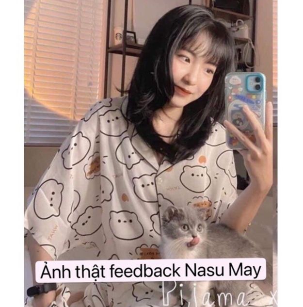 [ RẺ VÔ ĐỊCH ] ĐỒ NGỦ GẤU WHAT CC NỮ CUTE BỘ PIJAMA MẶC NHÀ NỮ CỘC ĐẸP V56